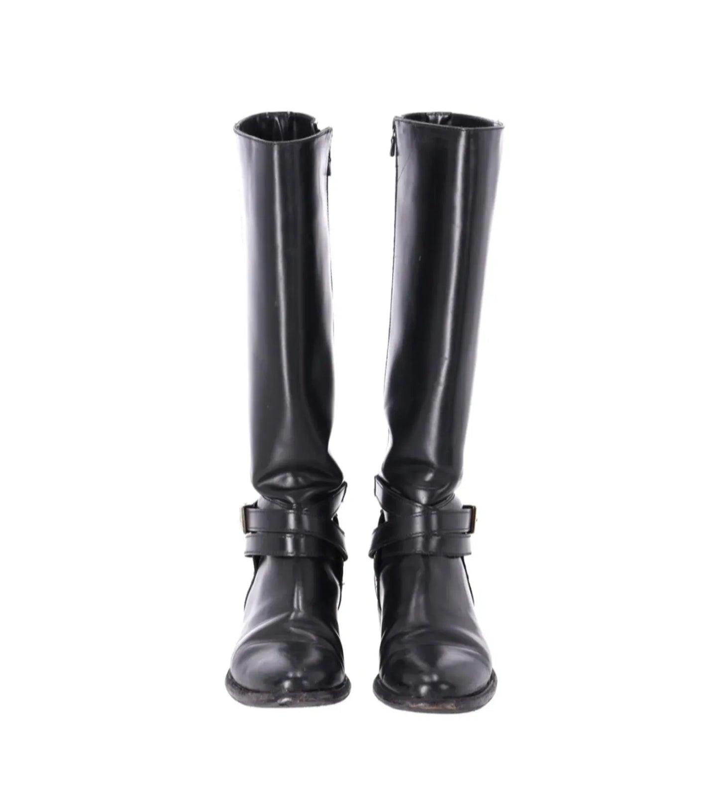 Burberry Adelaide Bridle Flat Knee-high Riding-skinnboots