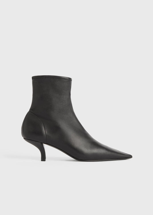 Toteme Nappa Heeled Sock Black Boots