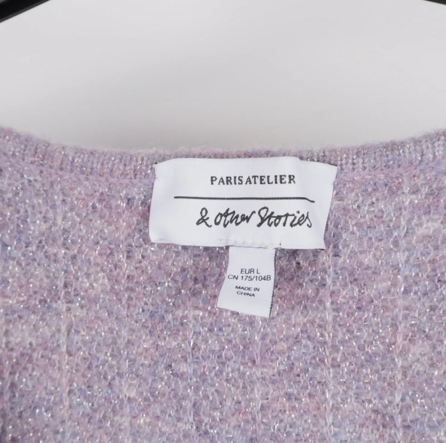 & Other Stories Metallic Tweed Lilac Crop Blazer