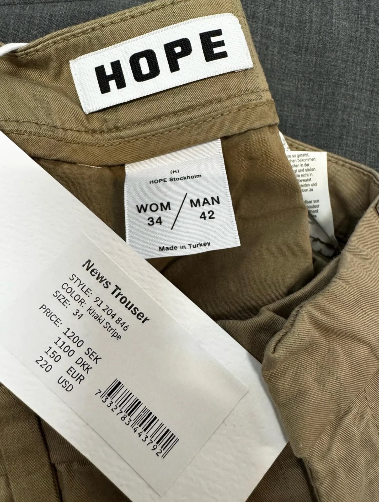 Hope Färg; Khaki Stripe-byxor NWT