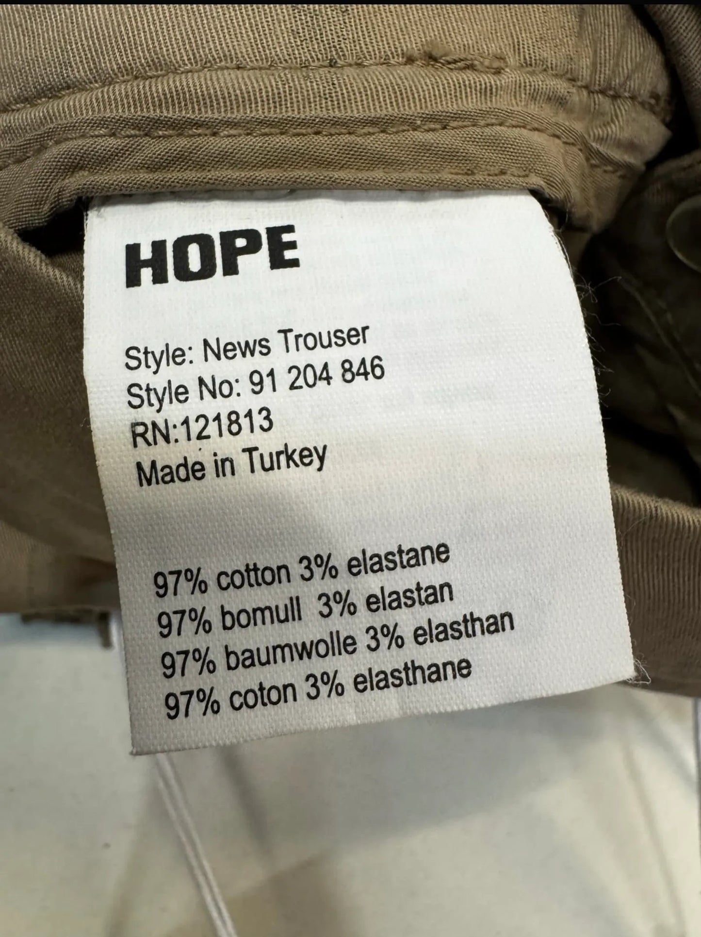 Hope Färg; Khaki Stripe-byxor NWT