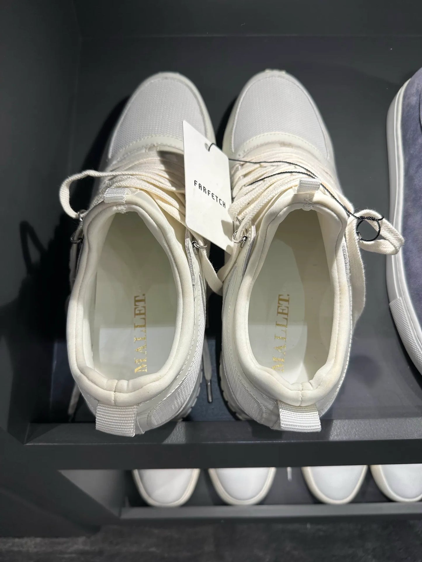 Mallet Men's White Diver Trainers Sneakers