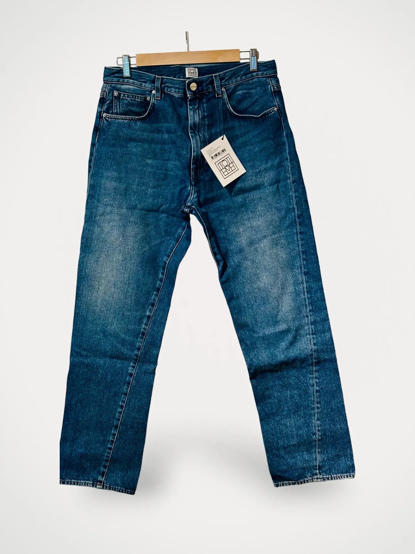 Toteme Twisted Seam Denim, Washed Blue 405-jeans