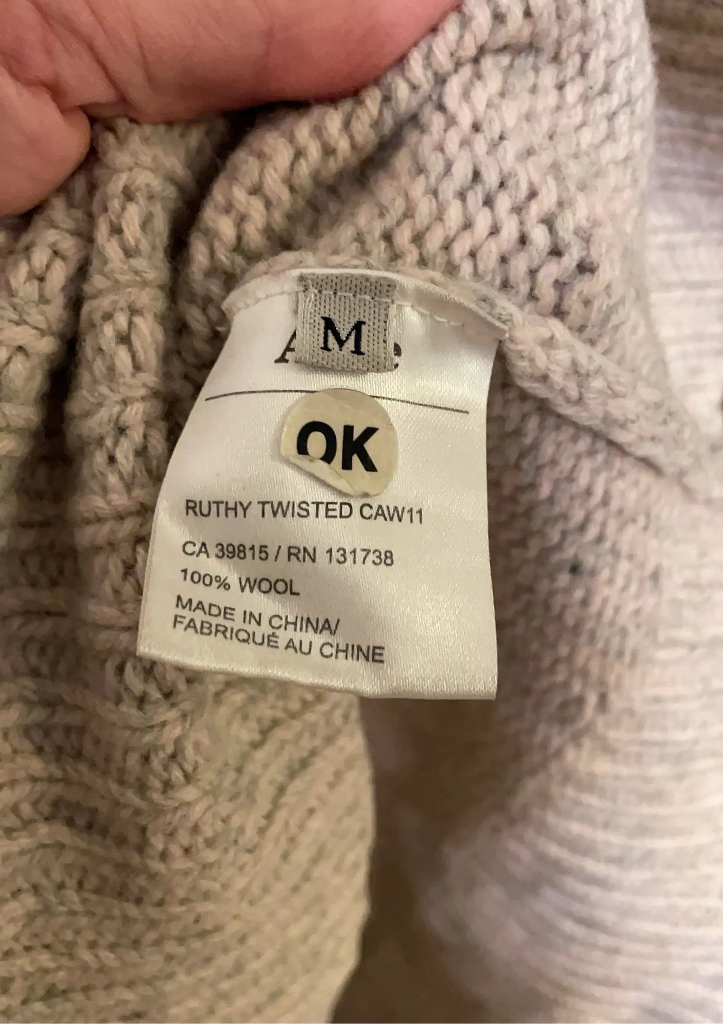 Acne Studios Ruthy Twisted Caw11 Sweater