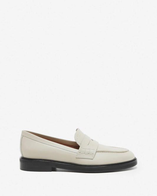 Flattered Sara Creme Leather-skinnloafers