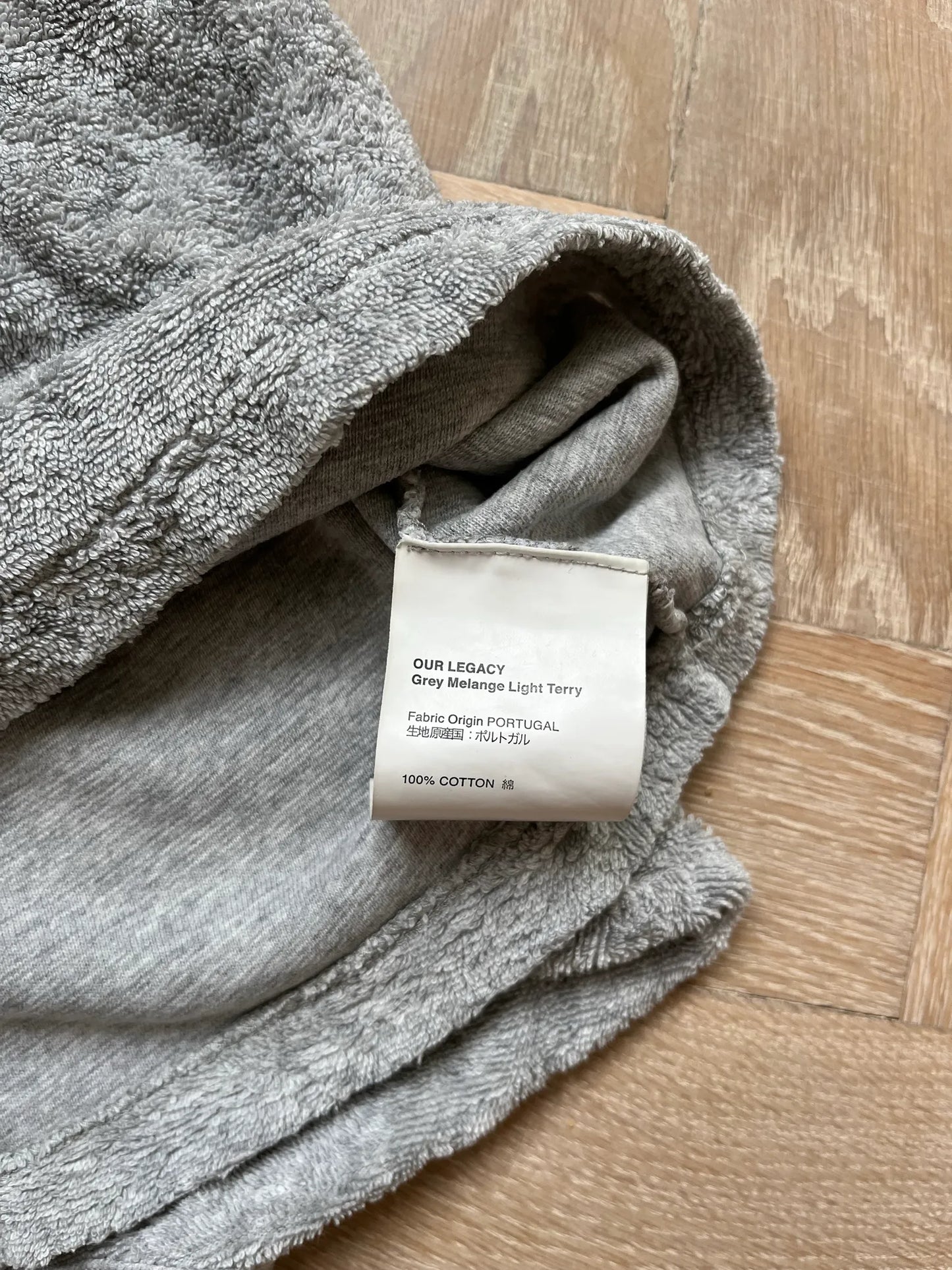 Our Legacy Grey Melange Light Terry T-shirt