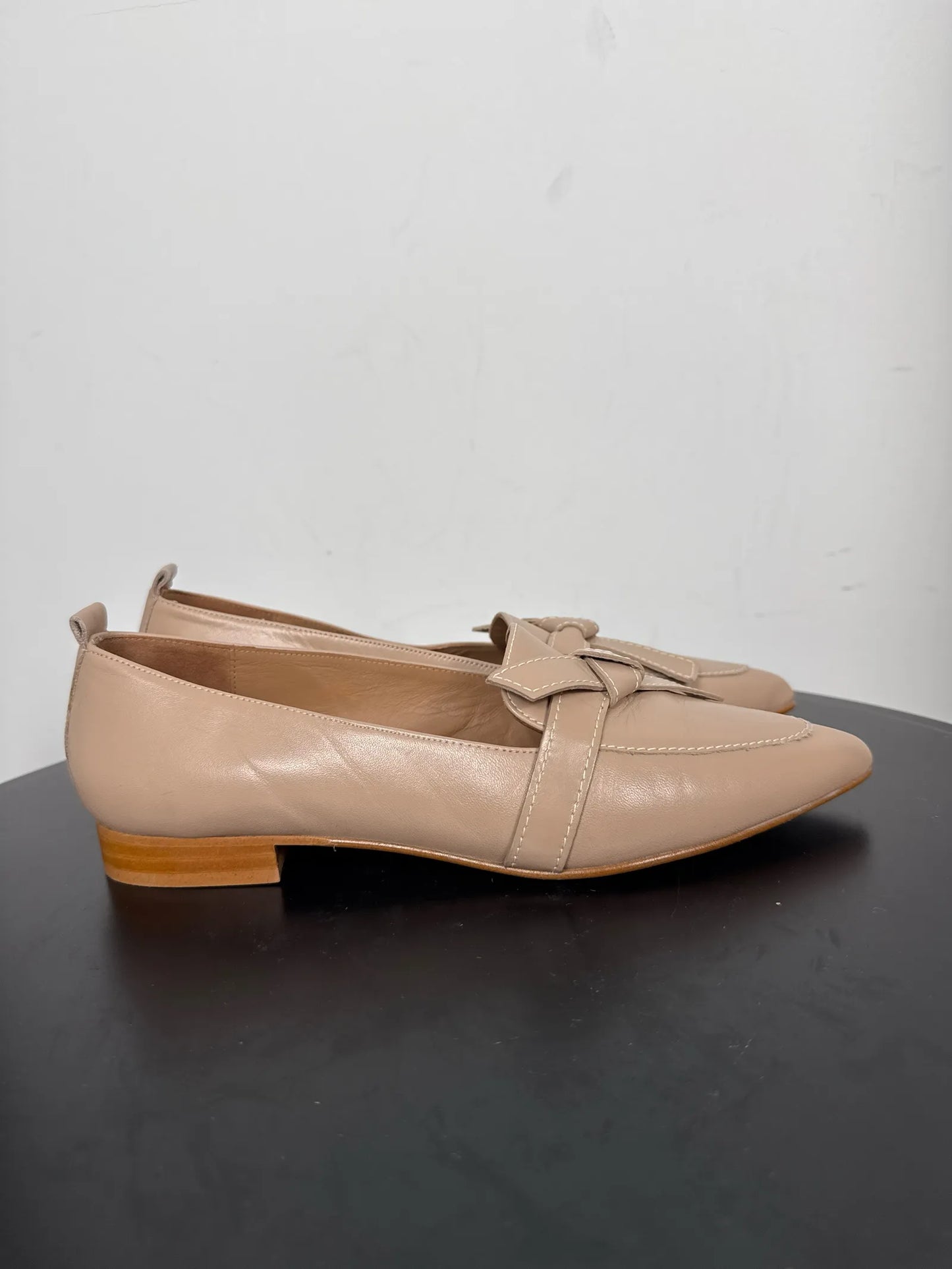 Flattered Ally Leather Sand Ballet flats