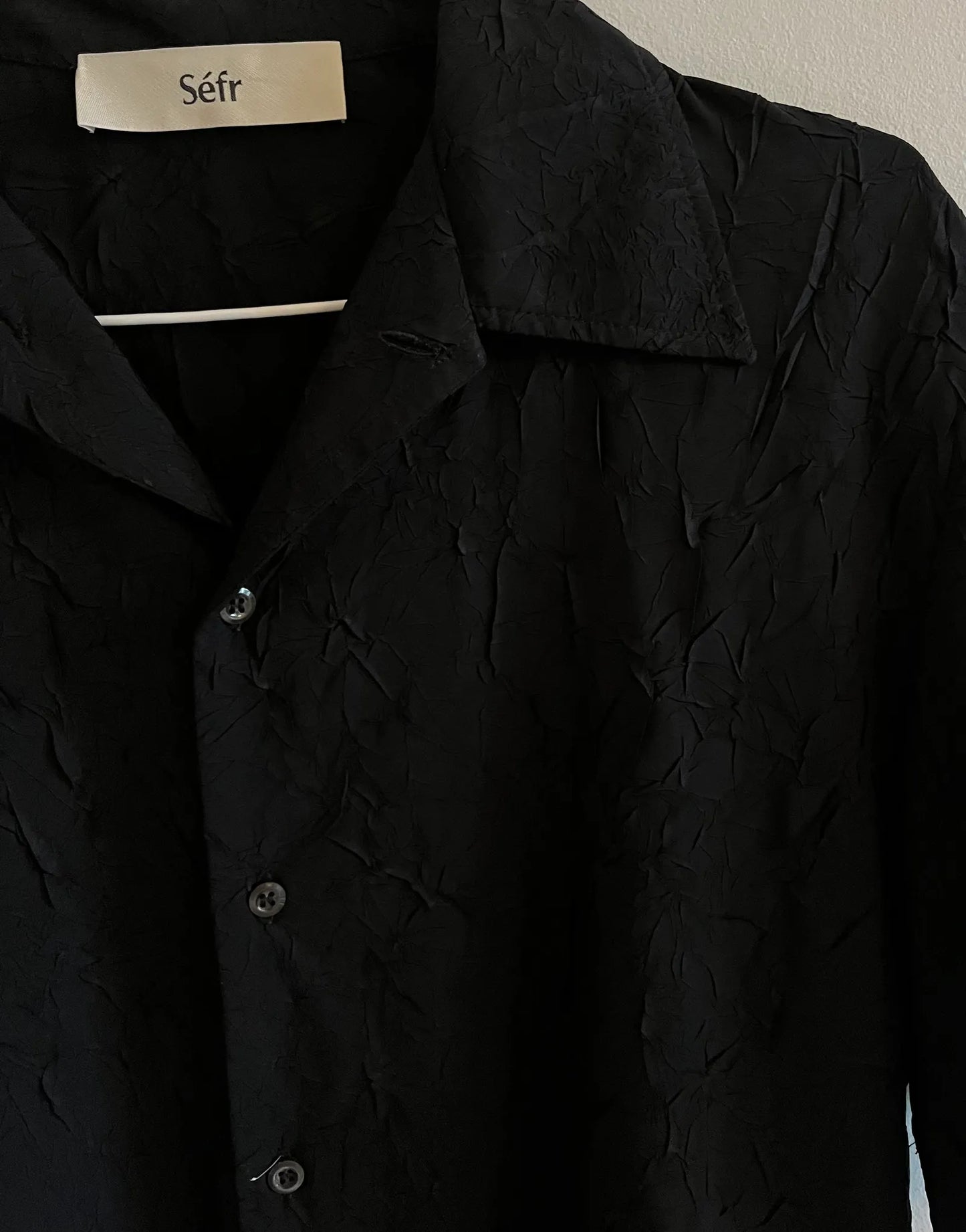 Séfr Suneham Crackled Black Shirt