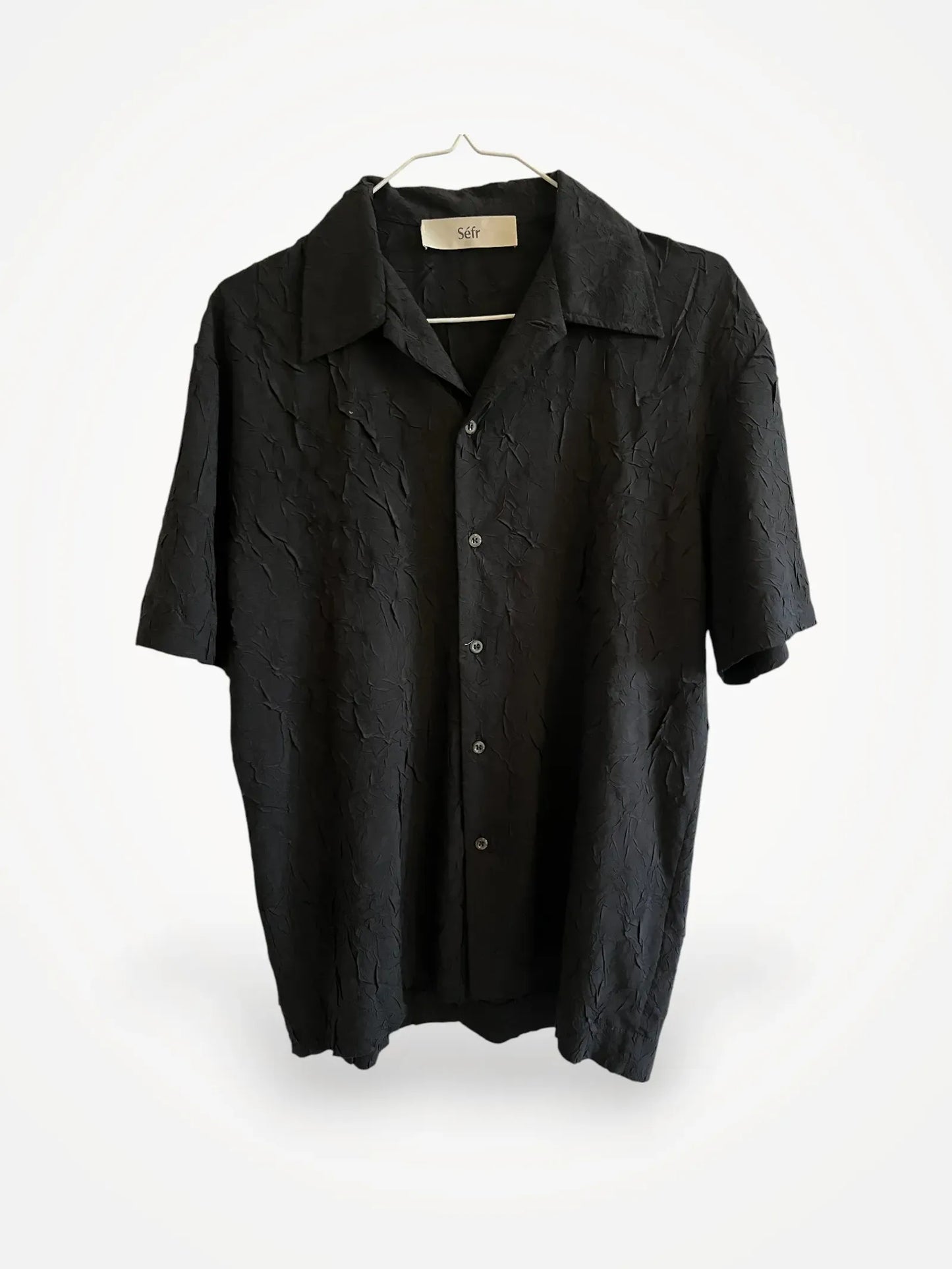 Séfr Suneham Crackled Black Shirt