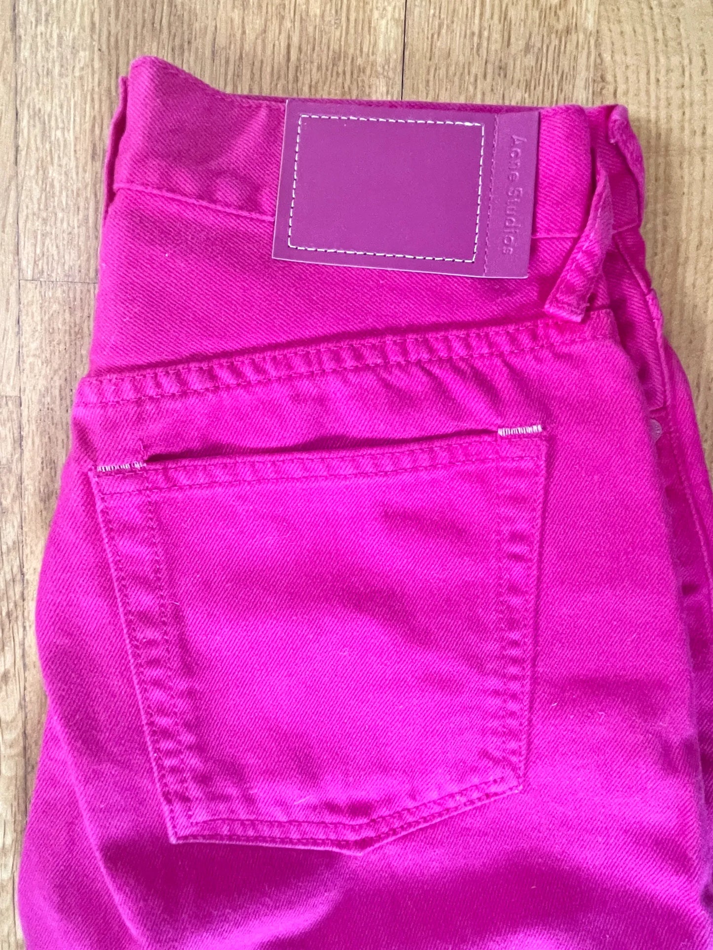 Acne Studios Mece Reactive Dye In Fuchia Pink-jeans NWOT