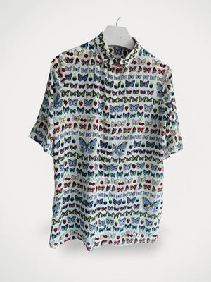 Versace Butterfly Silk Blouse