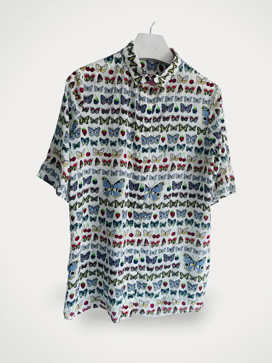 Versace Butterfly Silk Blouse