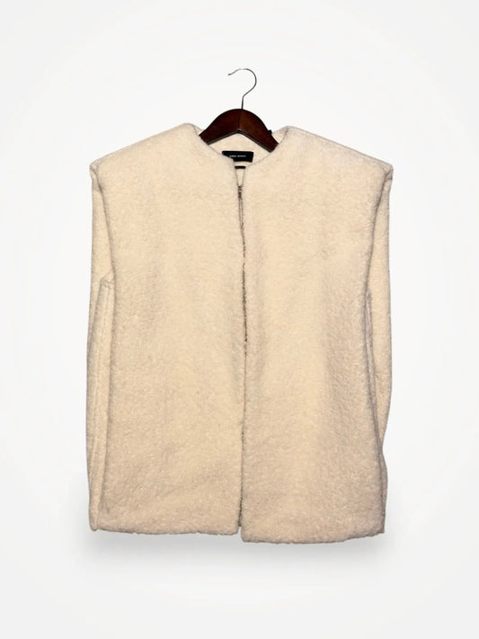 Isabel Marant White Alpaca And Wool Gwenda Vest